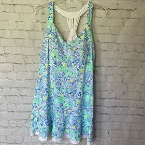 Lilly Pulitzer Luxletic UPF 50 Meryl Nylon Sean athletic dress size M Blue Haven
